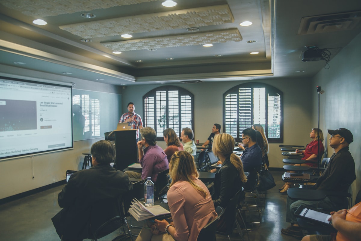 A workshop in session